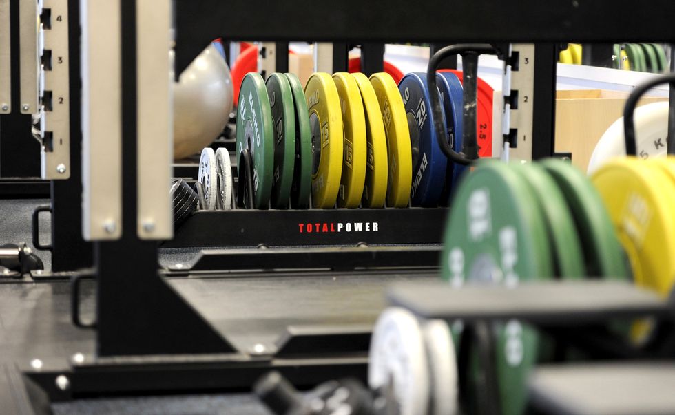 Weights at the gym