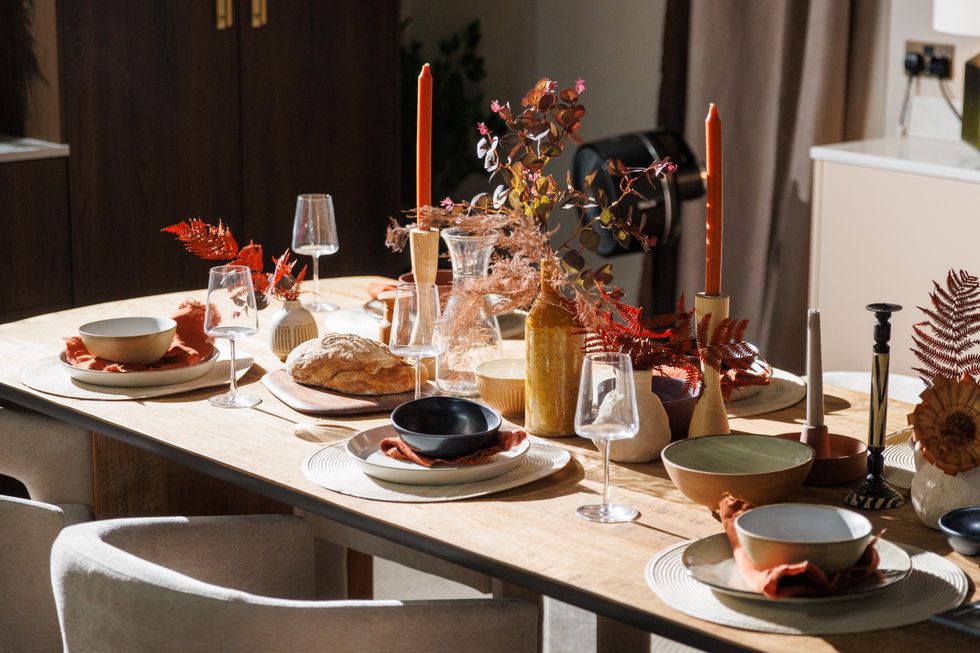 Well-presented dining table