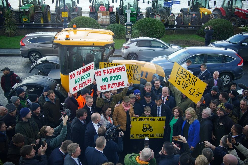 Welsh farmers have been protesting against the Welsh Government's plans