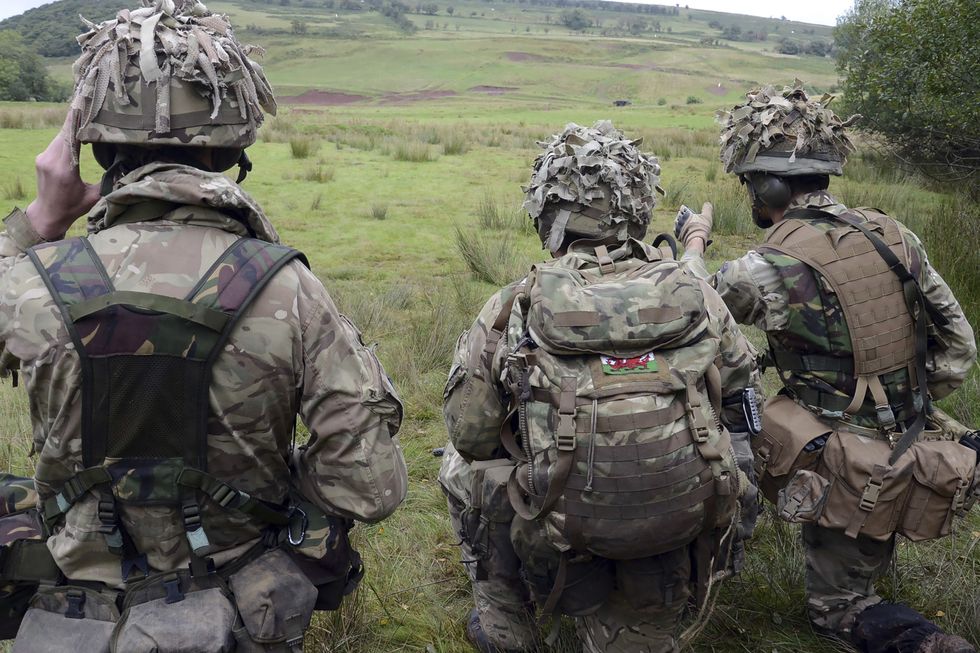 Welsh Guards training at the Sennybridge training area