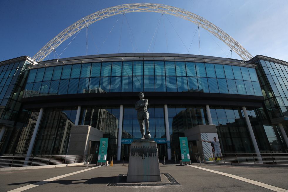 Wembley will host both semi-finals and the final, with the possibility of more than 50% capacity being used.