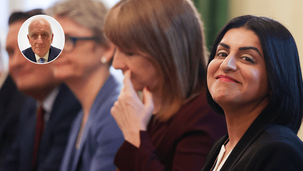 Wes Streeting (far left), Yvette Cooper (second in), Rachel Reeves (third in), Shabana Mahmood (far right)