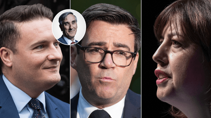 Wes Streeting (left), Andy Burnham (middle), Lucy Powell (right)
