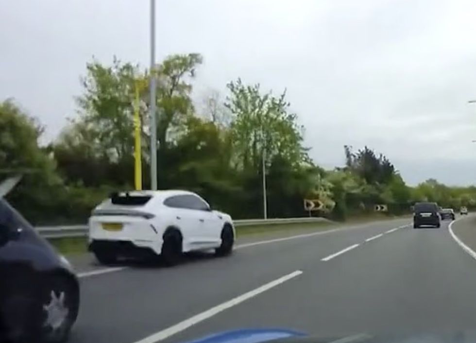 Wesley Fofana was spotted driving down the hard shoulder, as well as driving dangerously