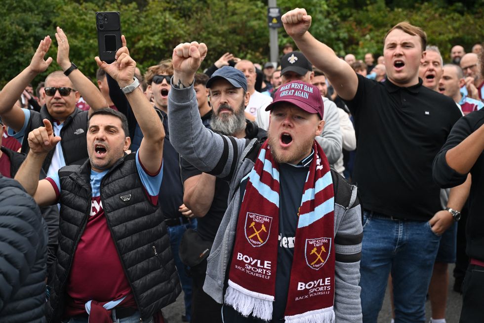 West Ham fans pointed to the club's inability to capitalise on their 2023 Conference League triumph