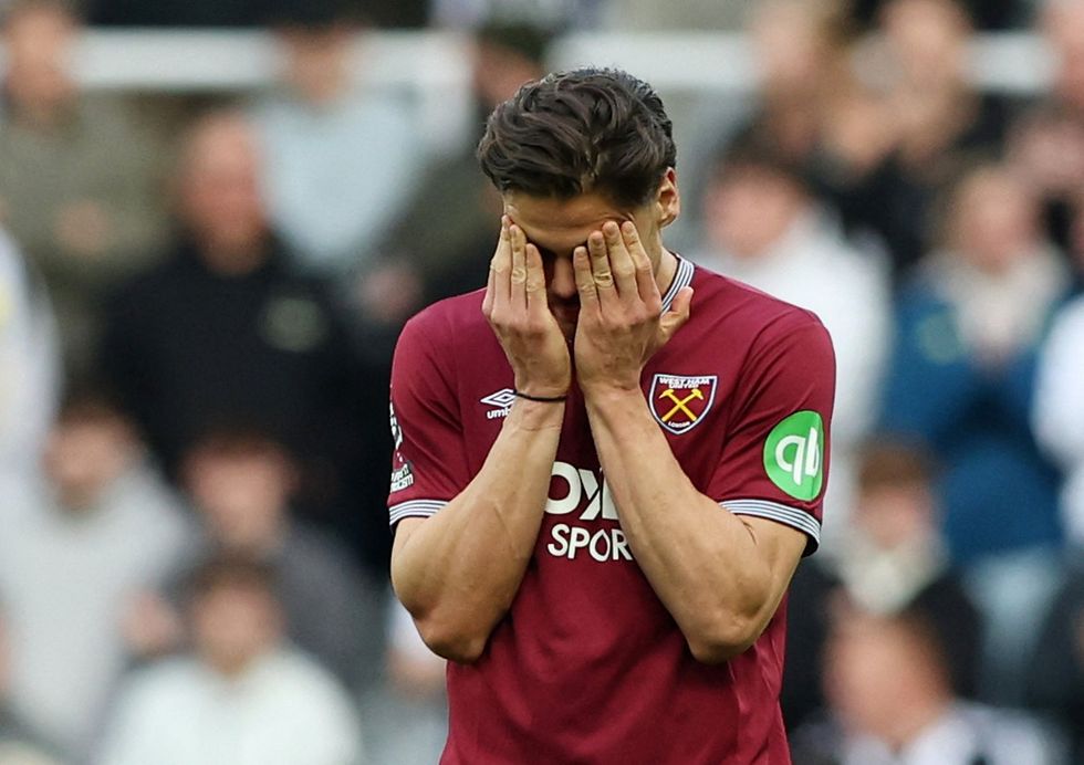 West Ham stand on the brink of relegation after defeat to Newcastle on Sunday
