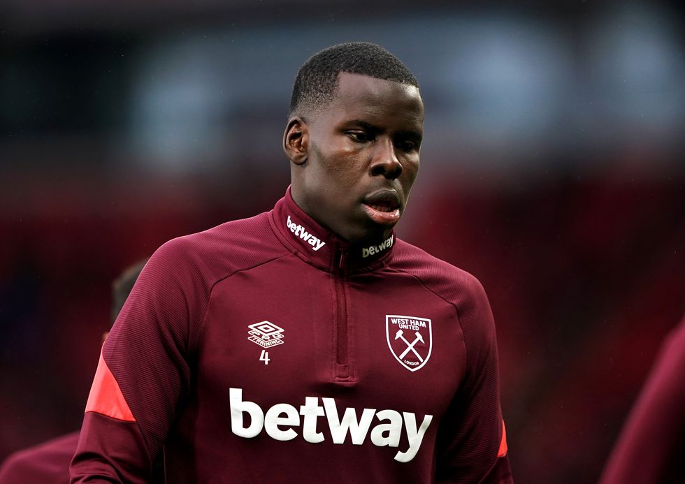 West Ham United's Kurt Zouma who has apologised after a disturbing video surfaced online of him kicking and slapping a cat, with his club publicly condemning the footage and vowing to deal with the matter.