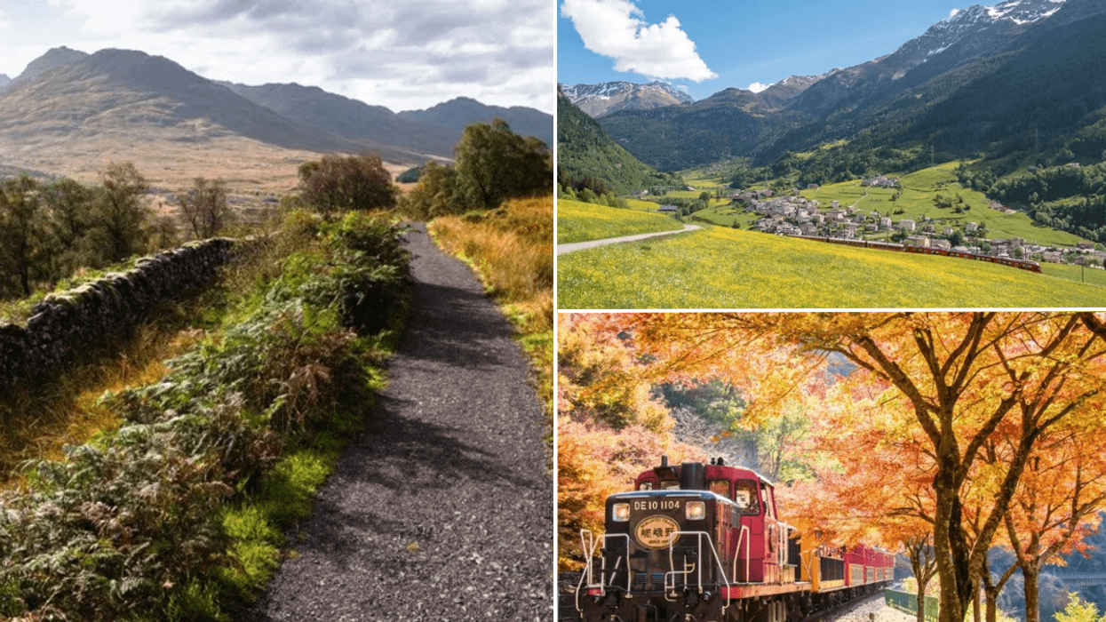 West Highland Way Scotland / Sagano Romantic Train Japan / Bernina Express