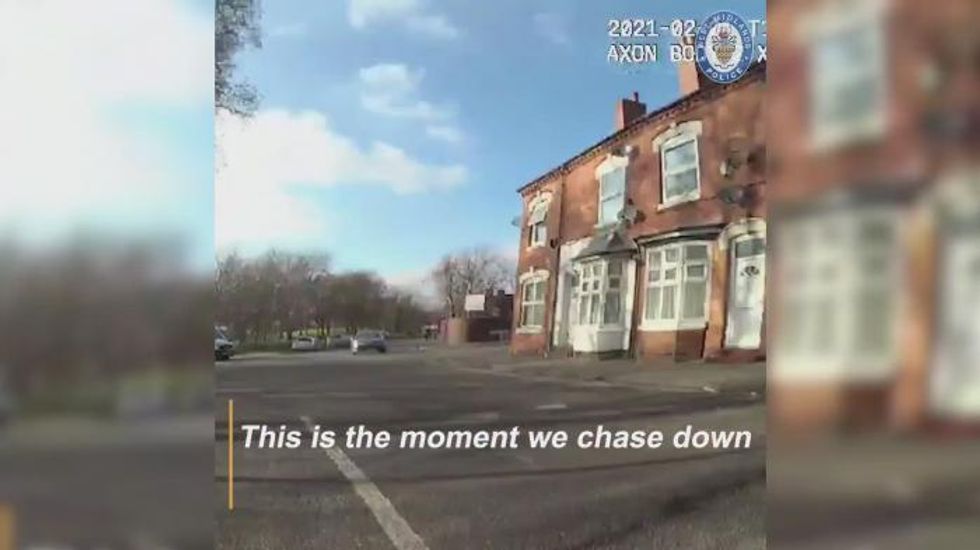 WATCH: Police chase down and stop gun-wielding man in DRAMATIC bodycam footage
