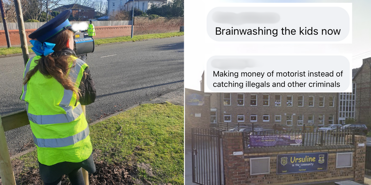 NextImg:Police slammed for using 'child labour' with 10-year-olds pointing speed guns to catch dangerous drivers