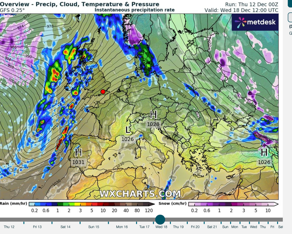Wet weather map