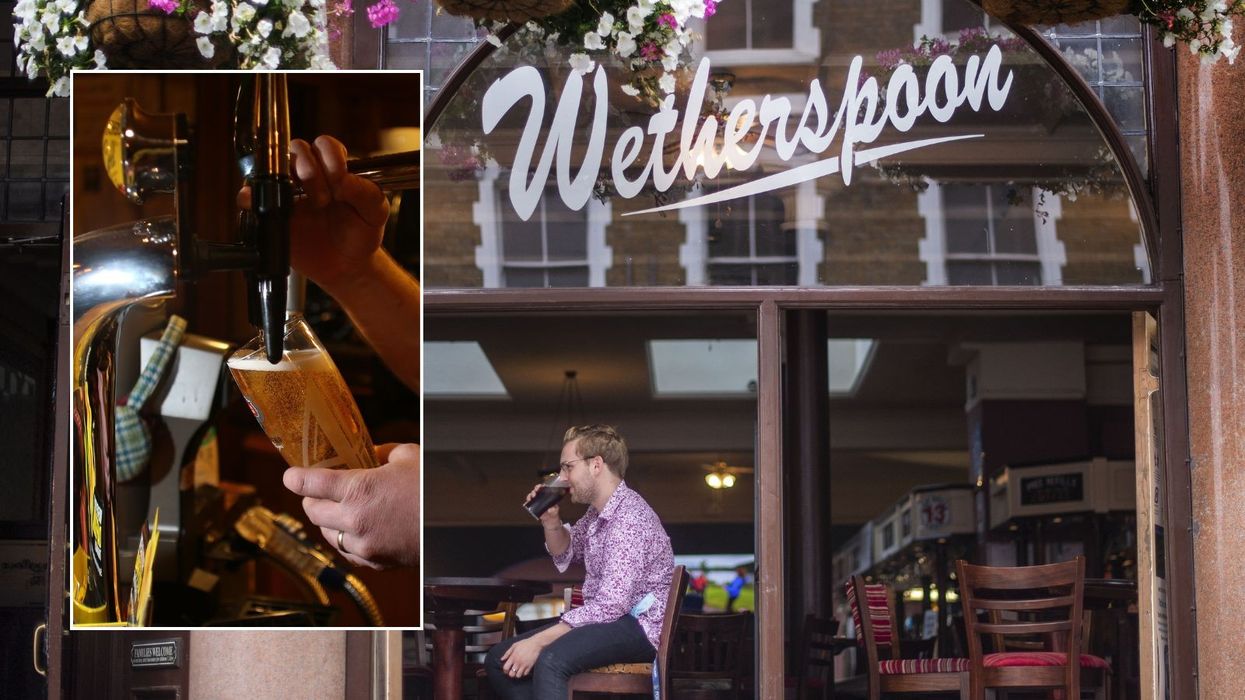 Wetherspoons and pouring a pint