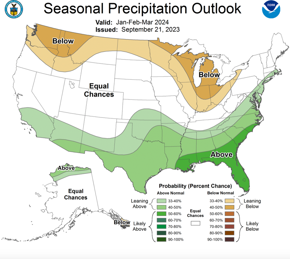 Wetter weather predicted by NOAA (NOAA)