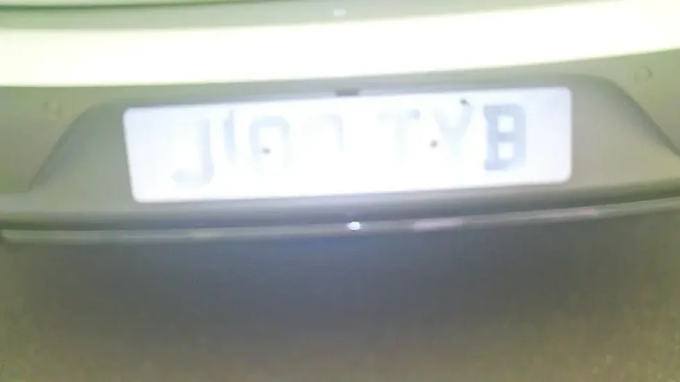 What a 'ghost' number plate looks like to an ANPR camera