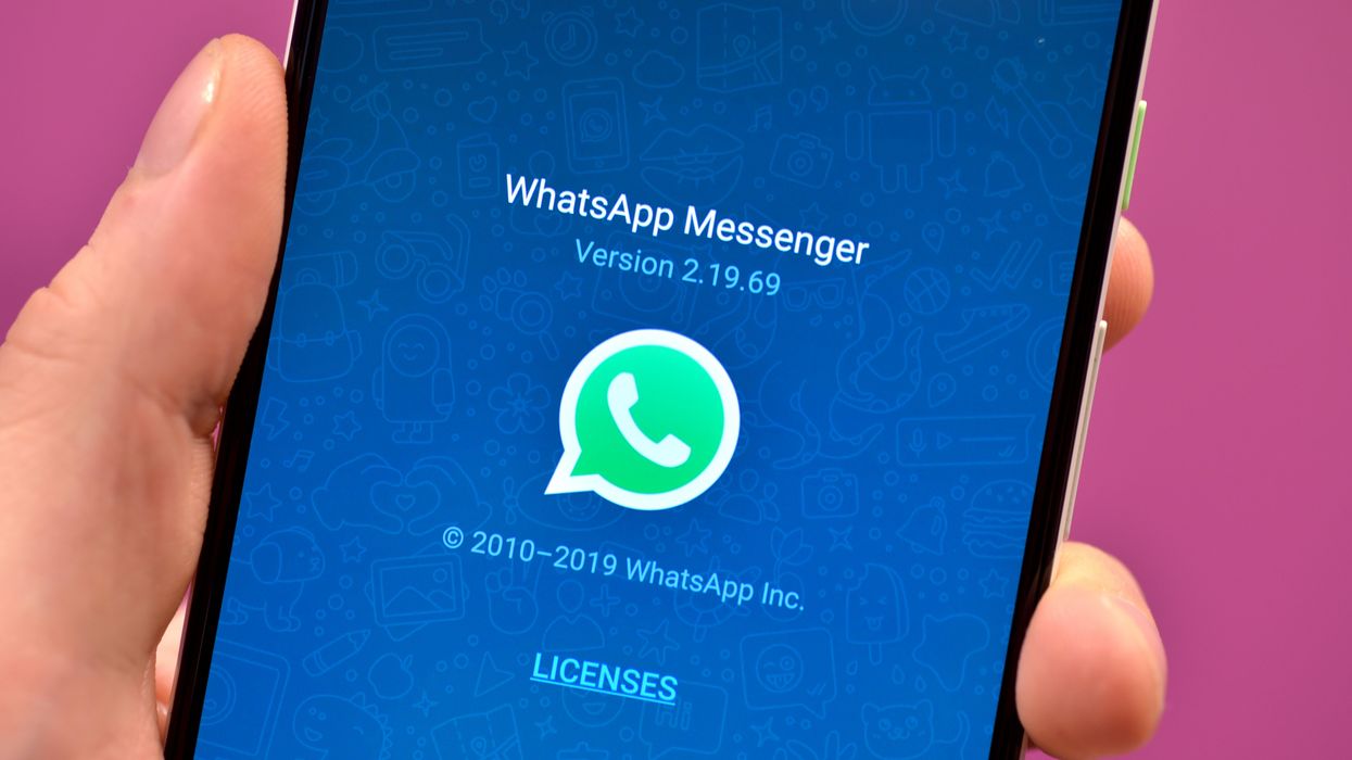 WhatsApp app icon on a smartphone