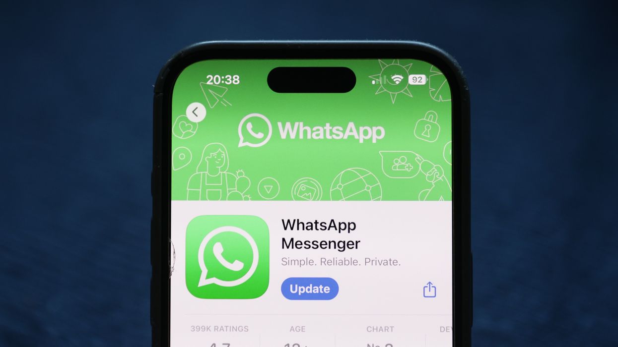 whatsapp app store listing shown on-screen on an iphone
