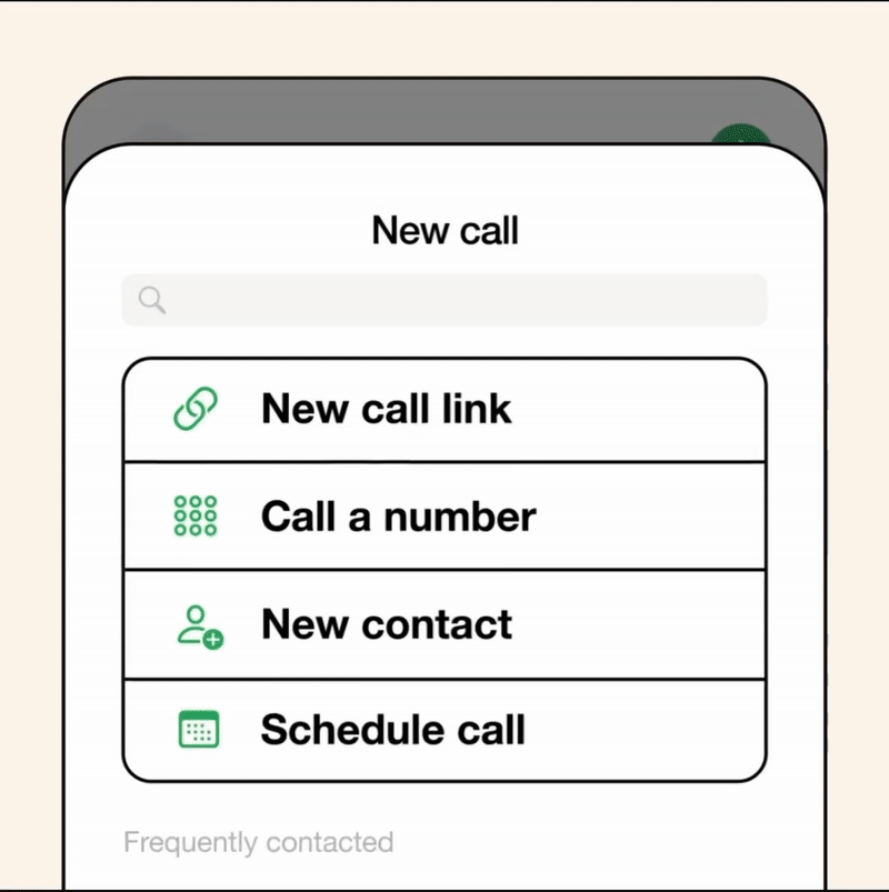WhatsApp call scheduling