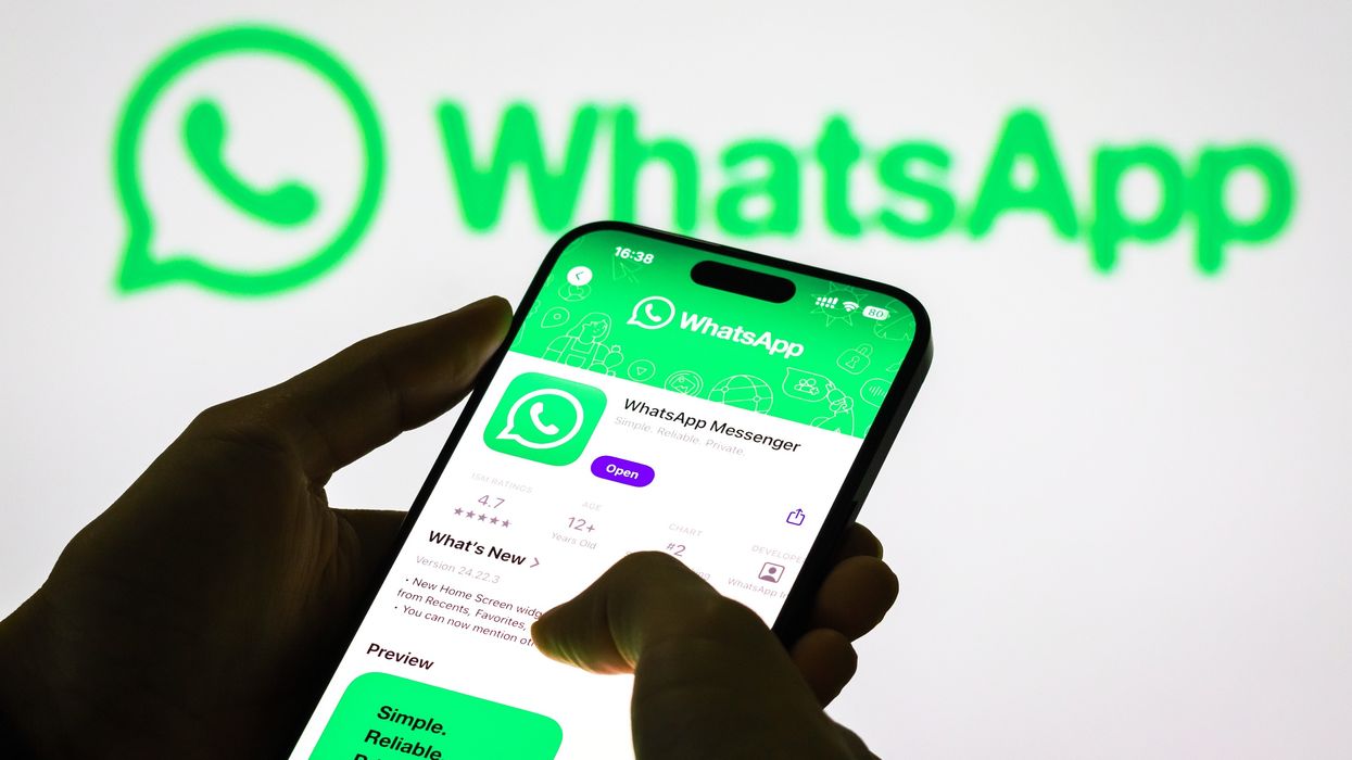 WhatsApp chat app listing on iPhone