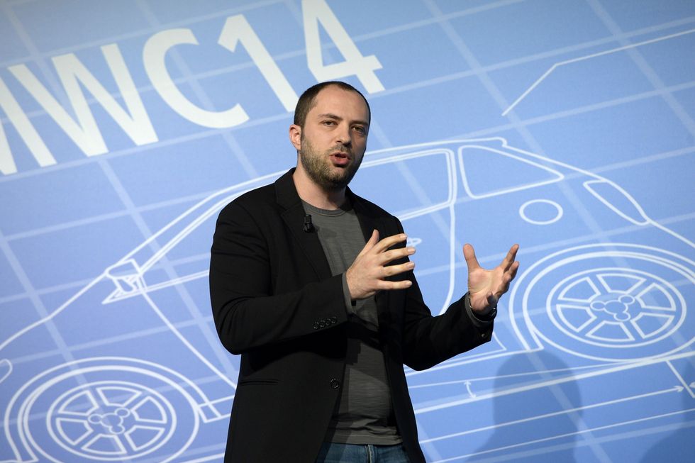 WhatsApp co-founder Jan Koum on-stage at Mobile World Congress in Barcelona