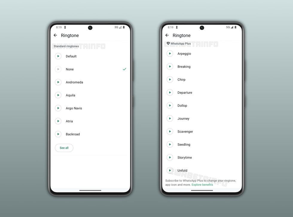 WhatsApp exclusive ringtones