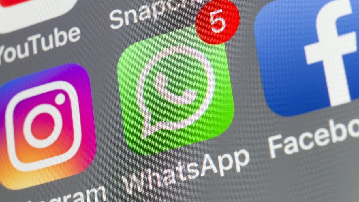 WhatsApp icon on mobile