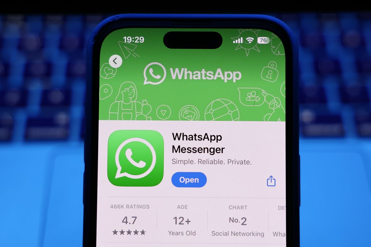 WhatsApp listed in the App Store on an iPhone