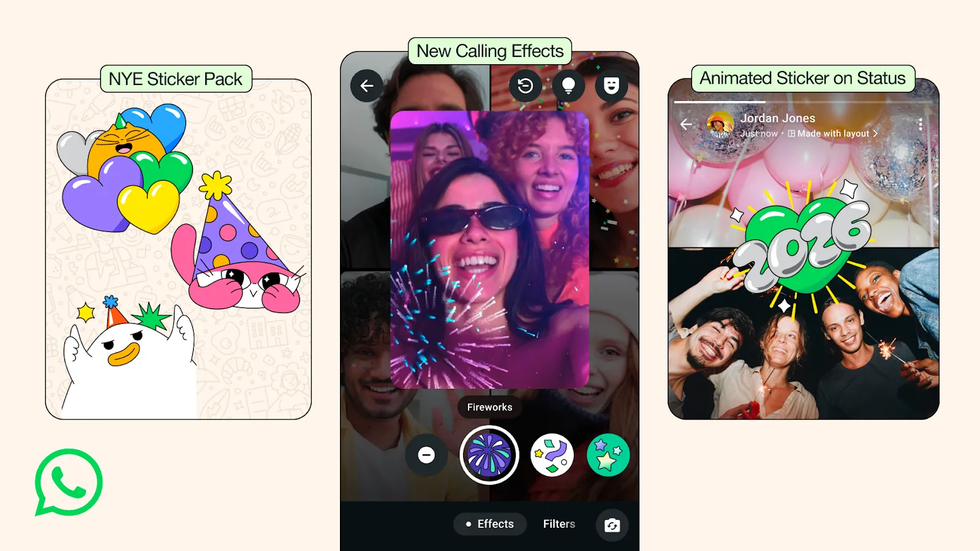WhatsApp New Year's Eve features