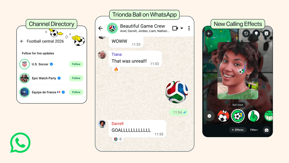 WhatsApp World Cup features