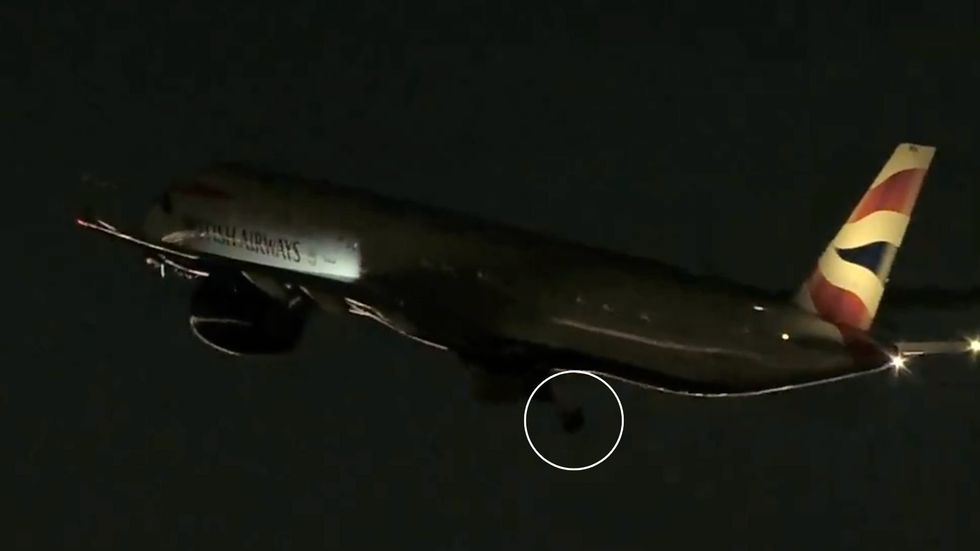 Wheel falls off British Airways flight