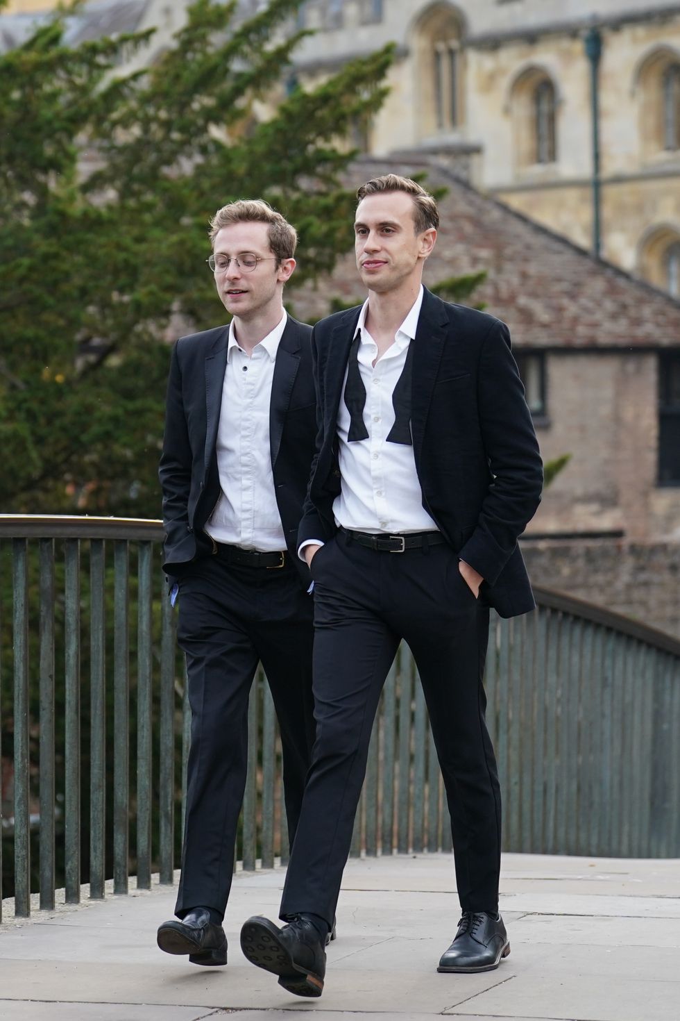 White male students walking at Cambridge University