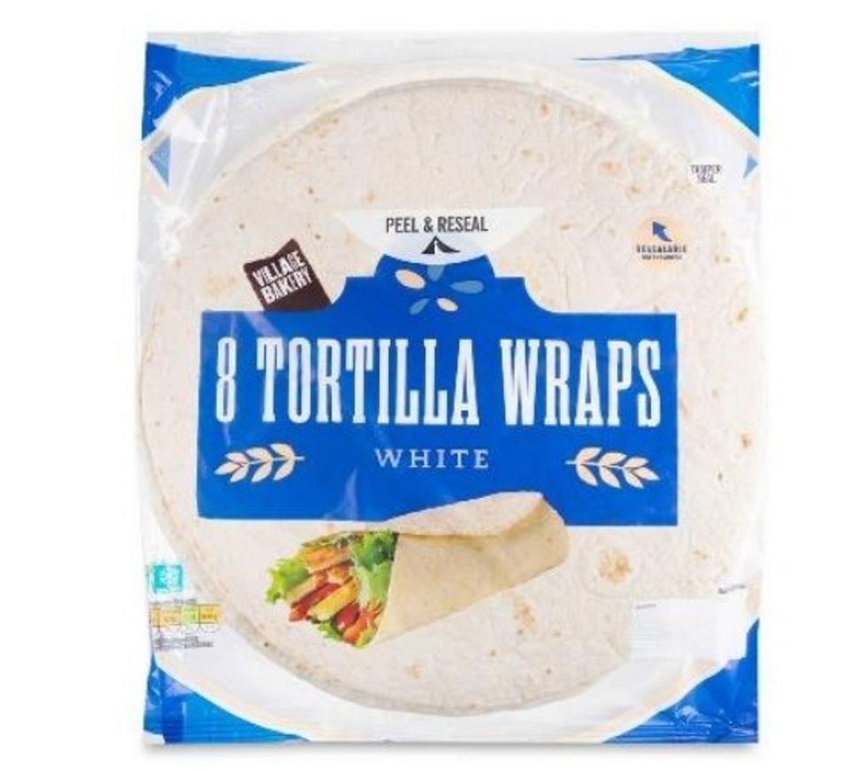 White wheat wraps Aldi