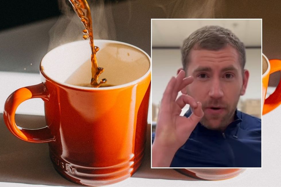 whitehead headshot and coffee stock image