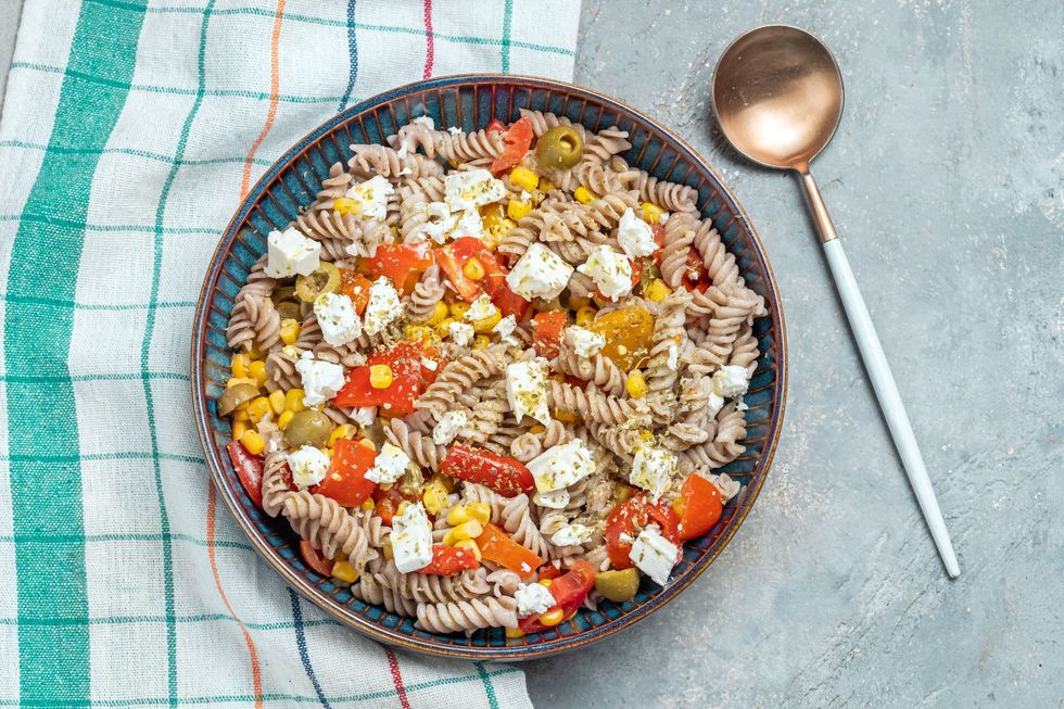 Wholemeal pasta salad
