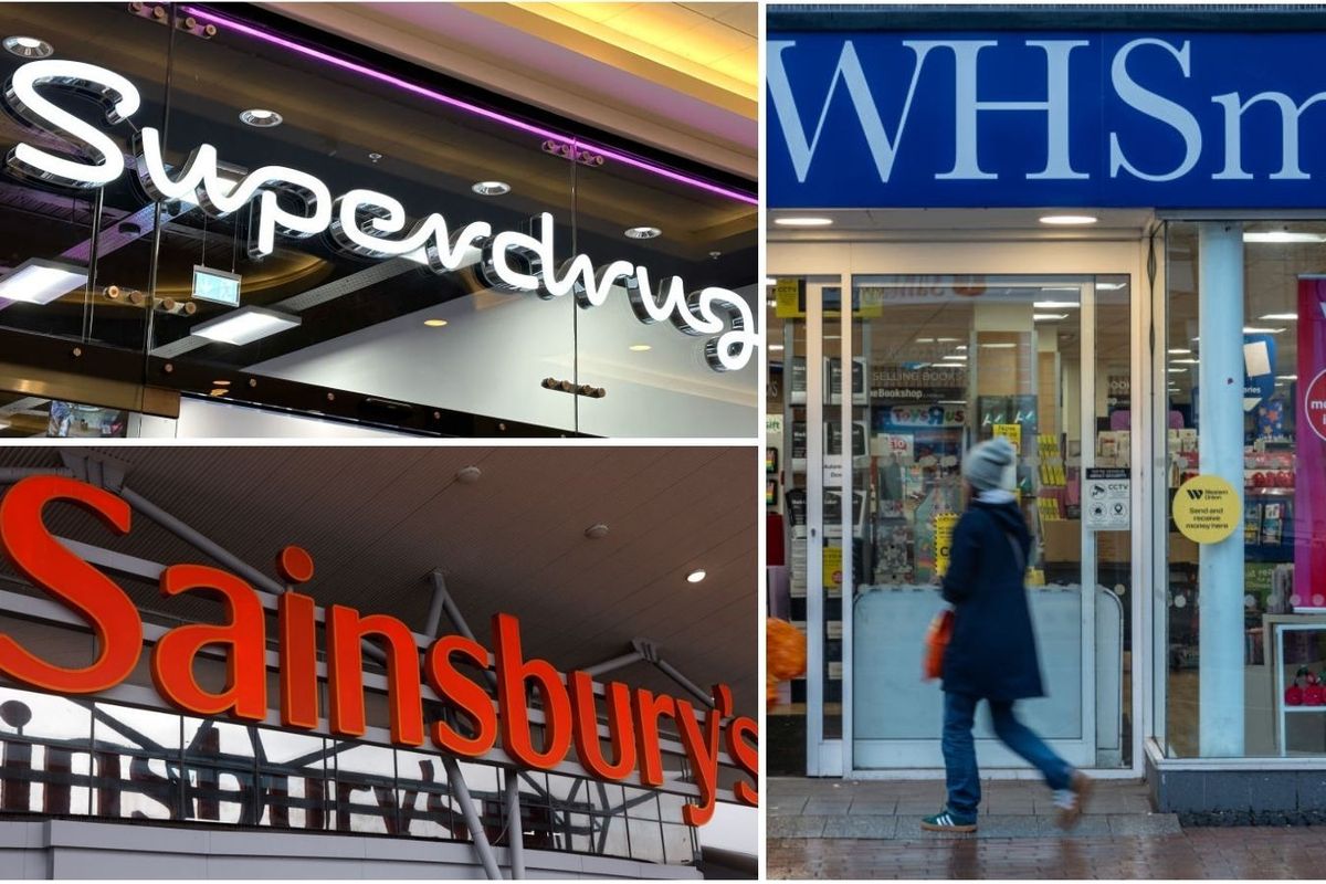 WHSmith, Superdrug and Sainsbury's stores