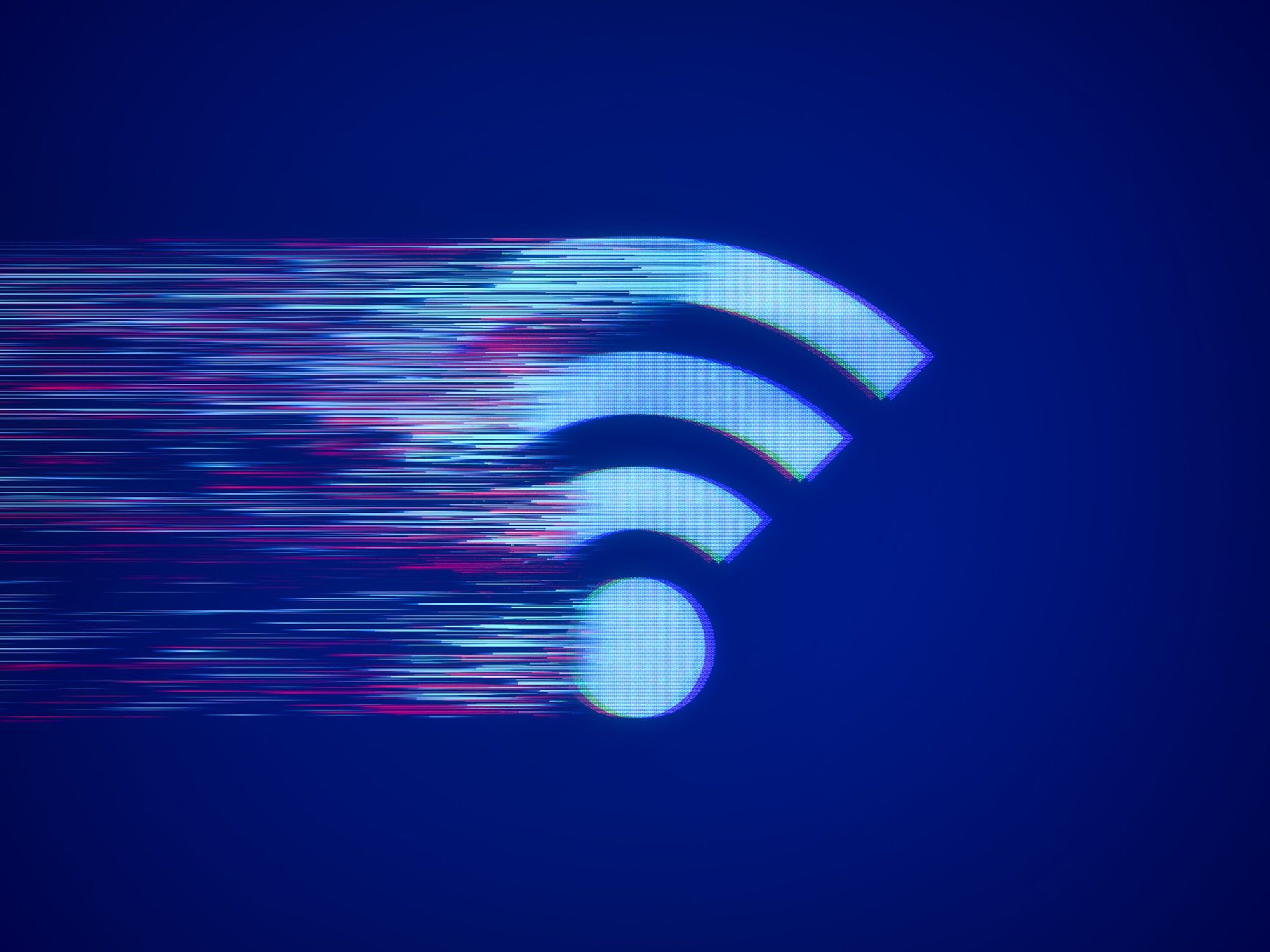 Wi-Fi symbol with blue background