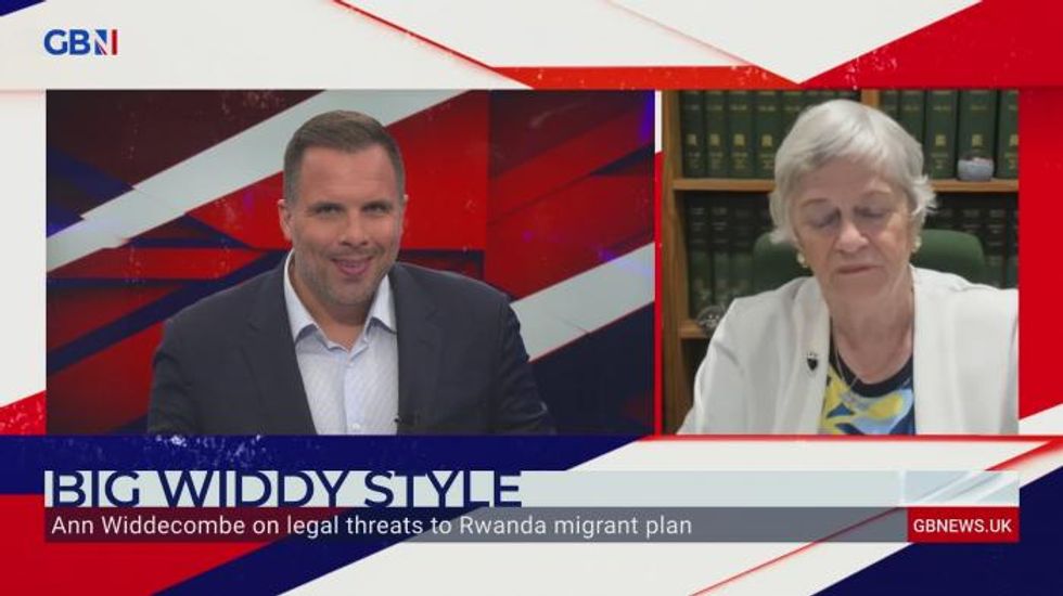 Ann Widdecombe left red-faced after cockerel ringtone plays during Dan Wootton interview
