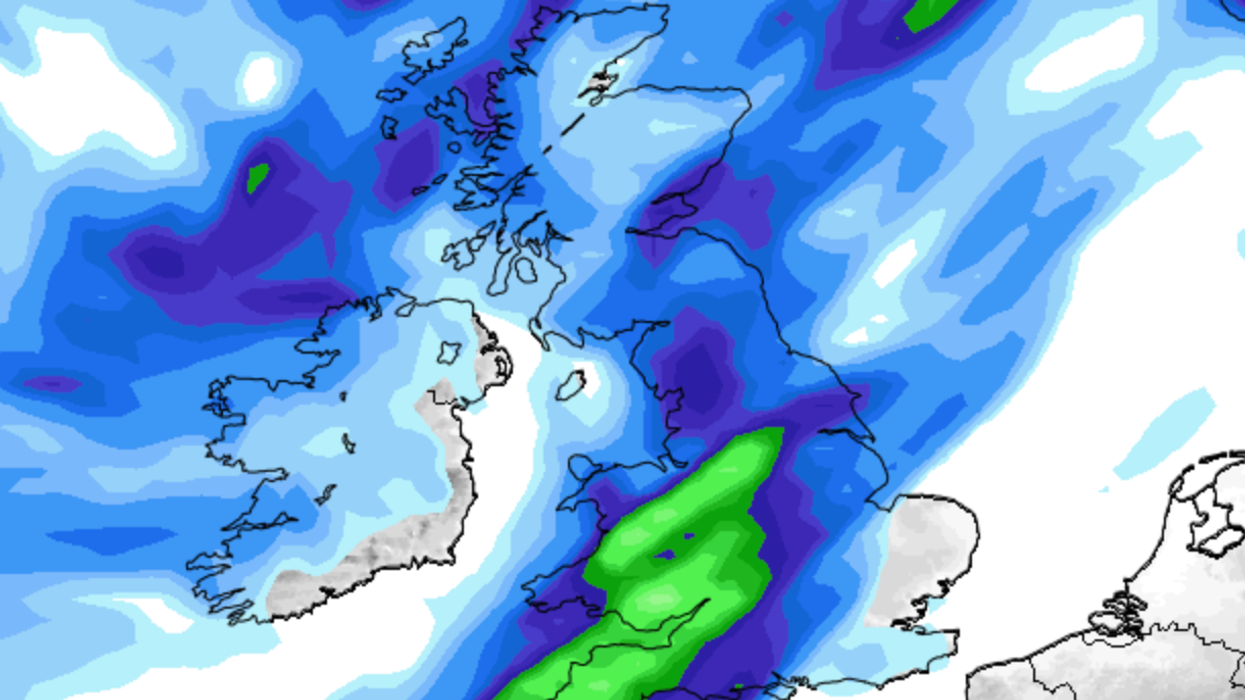 Wide spread rain across Britain