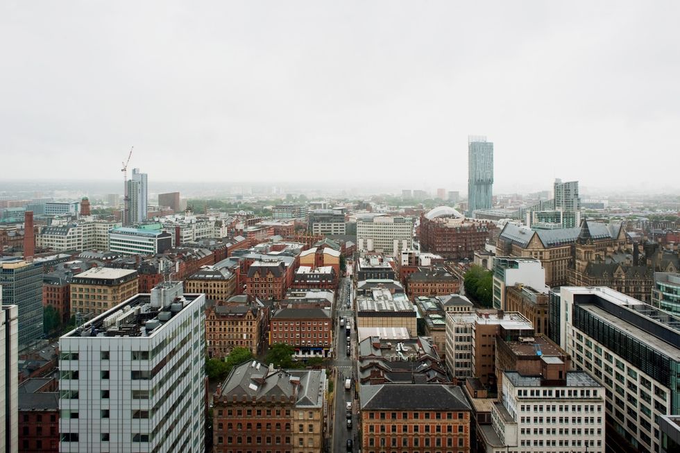 Wide view of Manchester