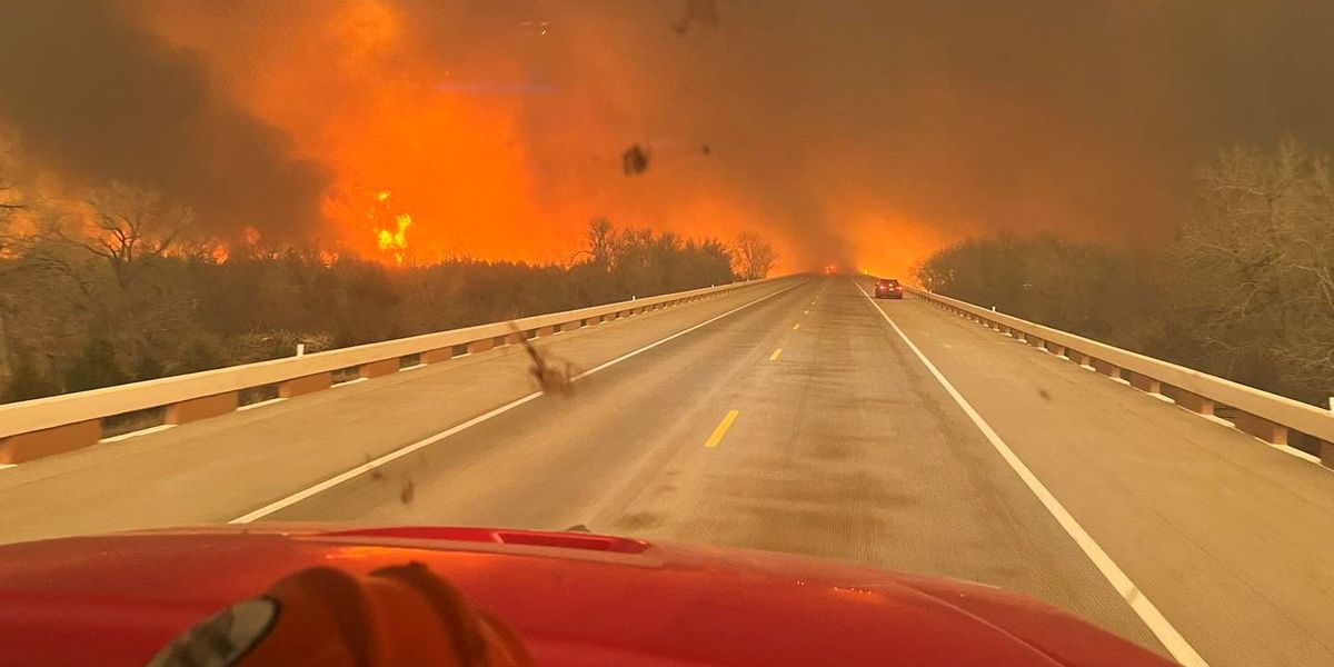 NextImg:Texas wildfire: Devastating blaze rips through state with one person dead - horrific pictures