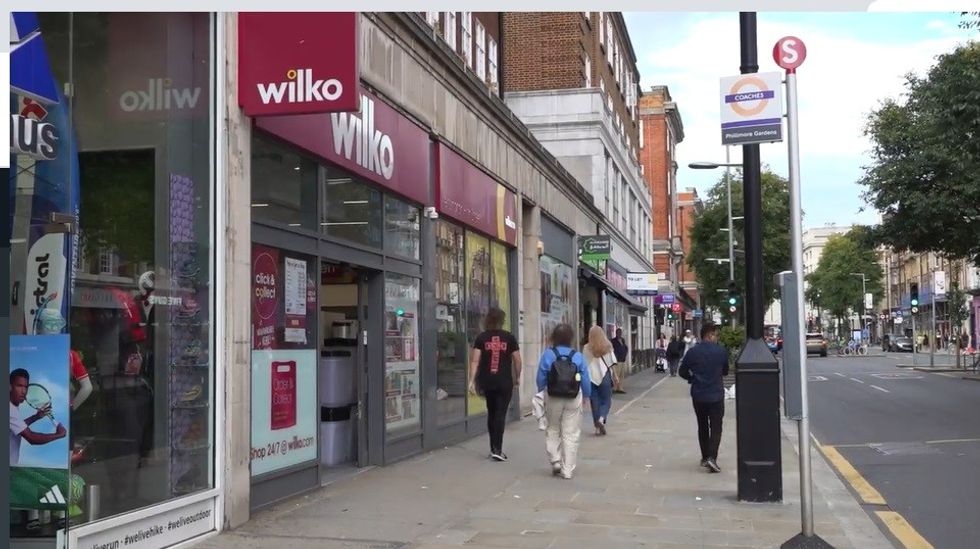 Wilko store front on busy high street