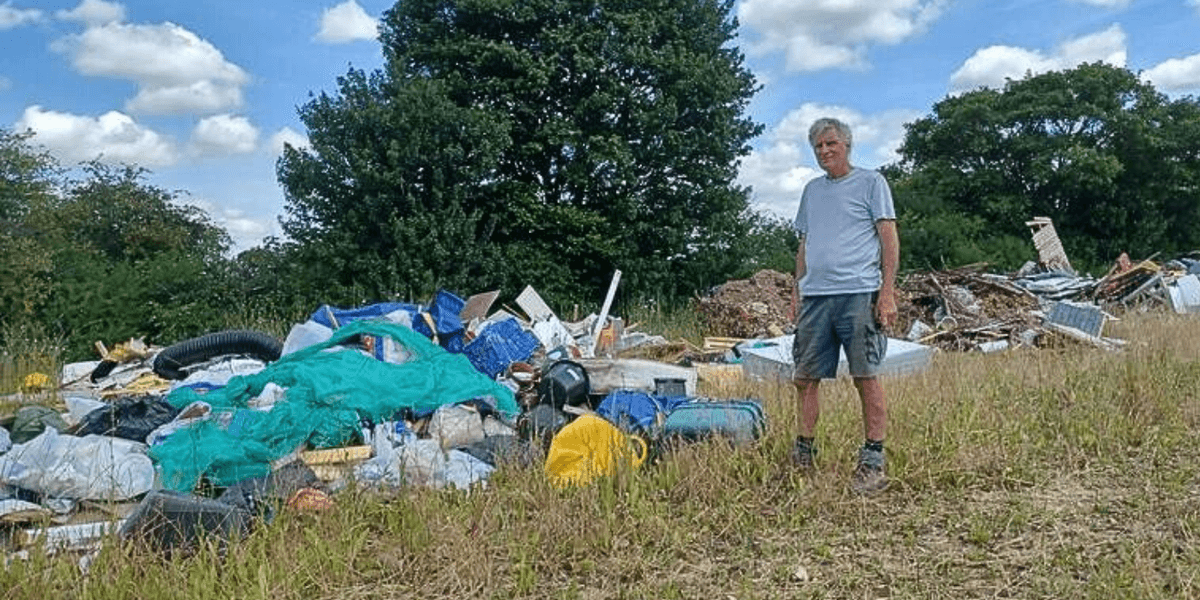 Hertfordshire farmer slapped with £40,000 fine after fly-tippers pile 200 tons of waste on his land Hertfordshire farmer slapped with £40,000 fine after fly-tippers pile 200 tons of waste on his land