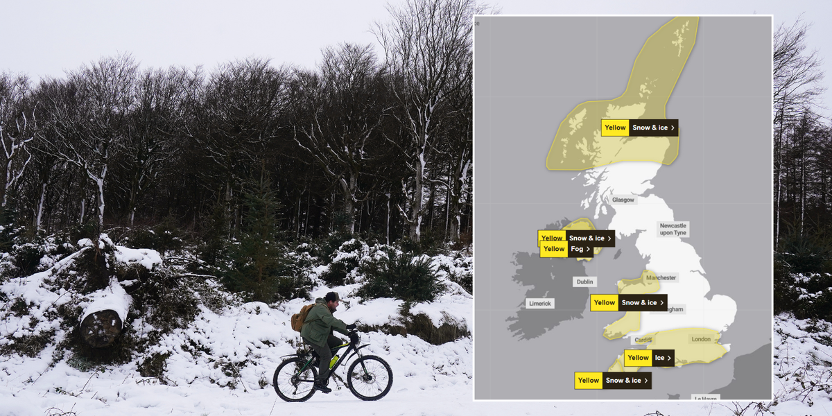 NextImg:Met Office issue more cold weather warnings as deadly ice to cause carnage across Britain