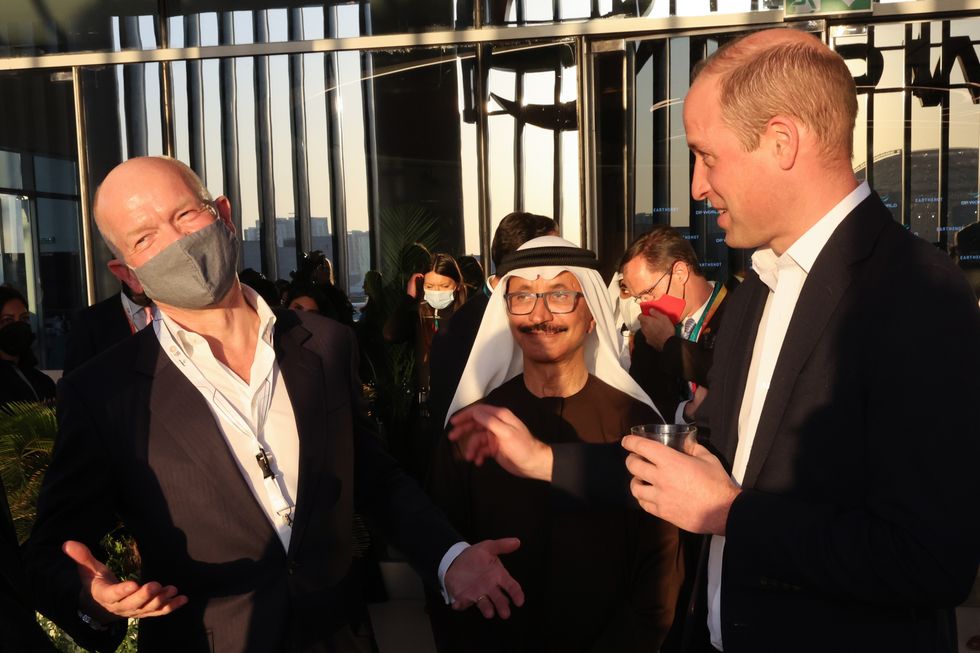 William Hague, Sultan Ahmed bin Sulayem Group Chairman and CEO of DP World and the Duke of Cambridge talk during attend the Earthshot Prize Innovation Showcase at Expo2020 in Dubai, as part of his tour of the United Arab Emirates. Picture date: Thursday February 10, 2022.