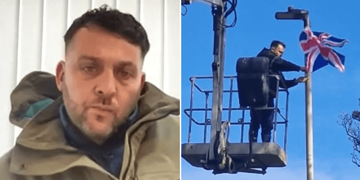 Flag row:Yorkshire patriot slapped with £2,300 fine for hoisting Union Jacks around town Flag row:Yorkshire patriot slapped with £2,300 fine for hoisting Union Jacks around town