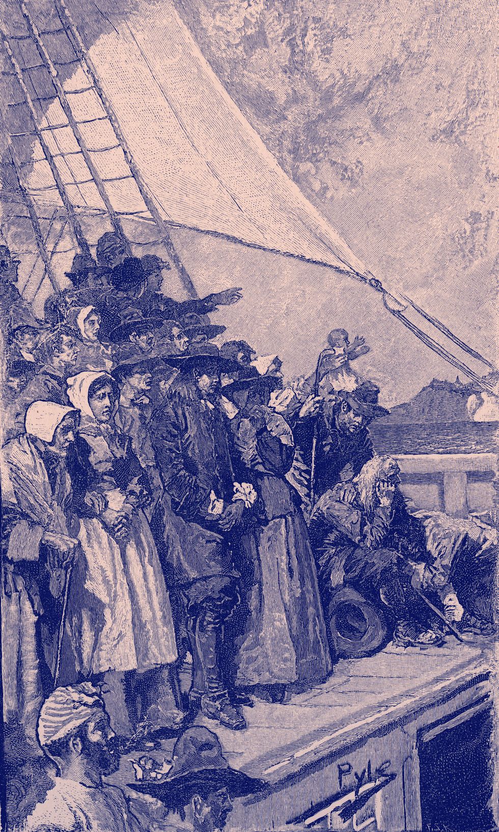 William Penn on his first trip to America, 1682,