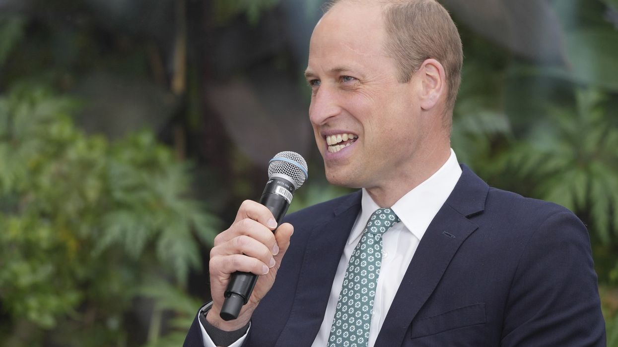 William speaks to crowds