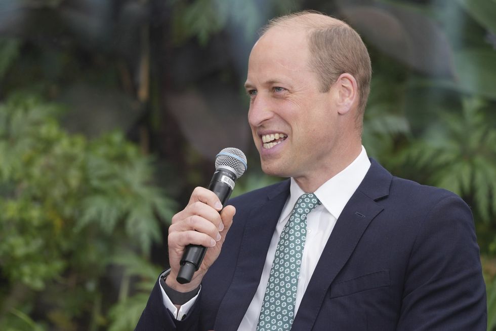 William speaks to crowds