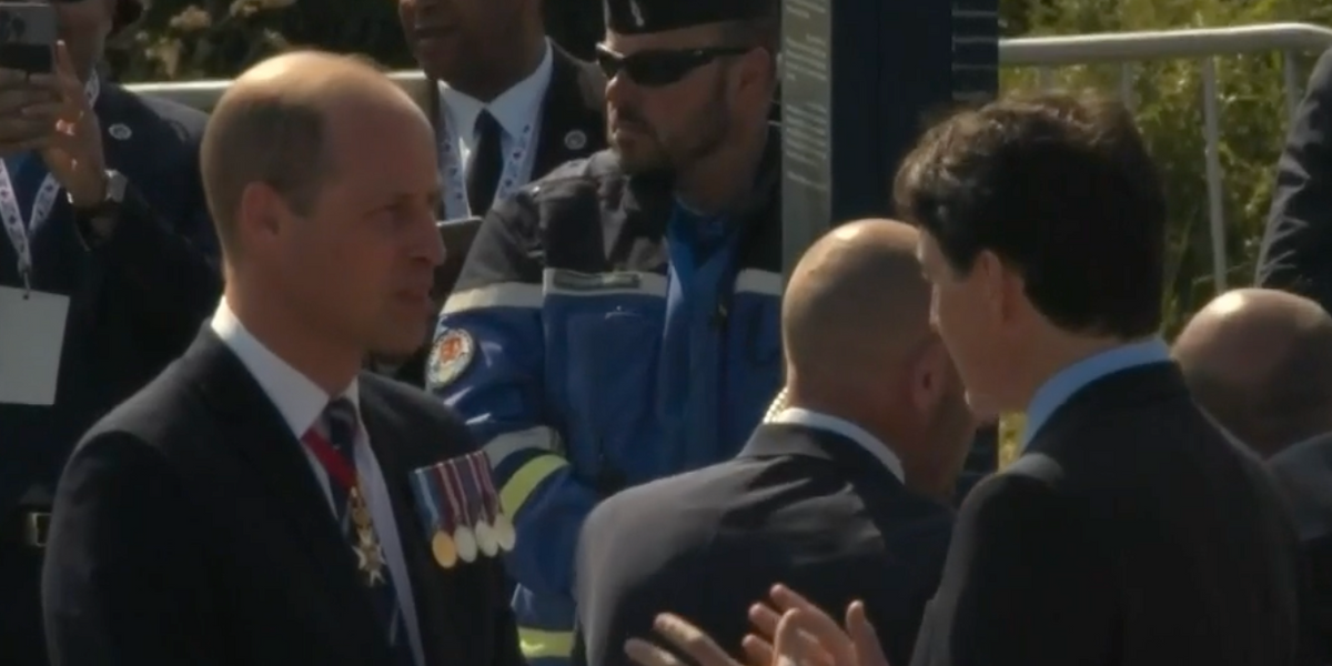 NextImg:WATCH: Prince William greets Justin Trudeau at D Day event