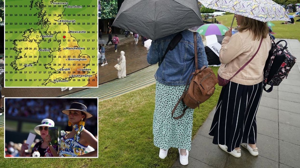 Wimbledon fans warned of rain ahead of scorching 26C highs next week