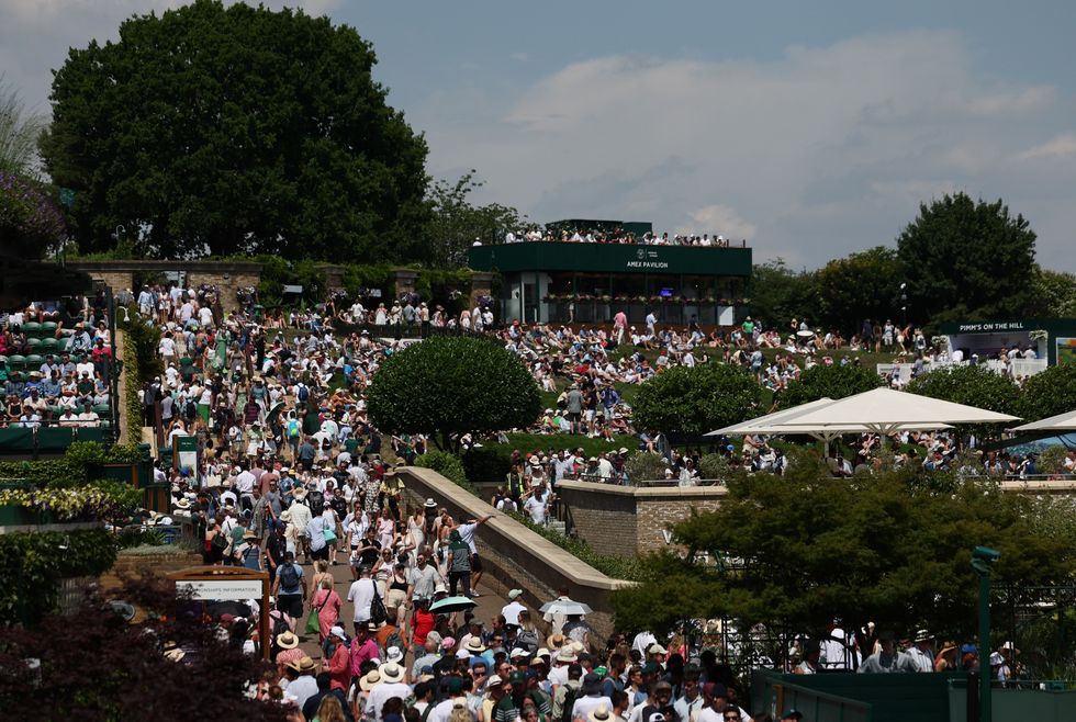 Wimbledon officials issued warnings to fans amid long queues